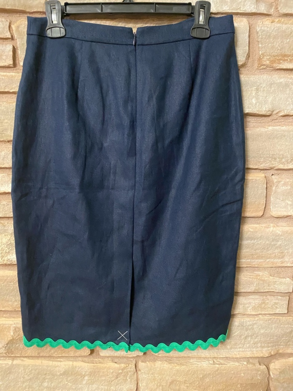 J. Crew | Skirts | J Crew Linen Pencil Skirt Navy blue 100% leinen Size 2 - Picture 5 of 9
